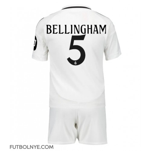 Camiseta Real Madrid Jude Bellingham #5 Primera Equipación para niños 2024-25 manga corta (+ pantalones cortos)